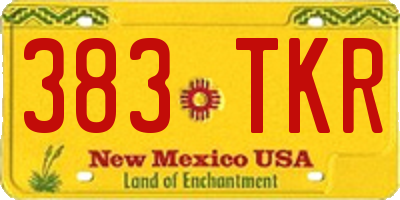 NM license plate 383TKR