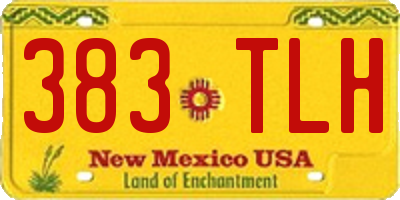 NM license plate 383TLH