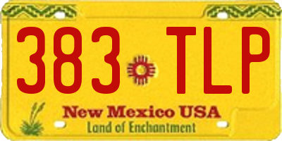 NM license plate 383TLP