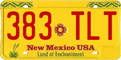 NM license plate 383TLT