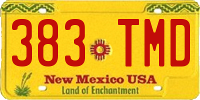 NM license plate 383TMD