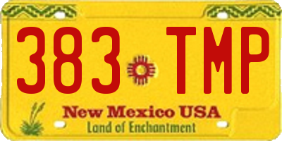 NM license plate 383TMP