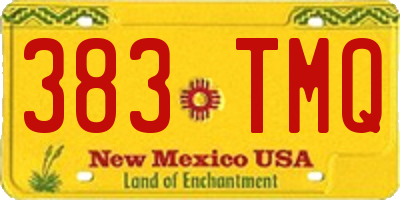NM license plate 383TMQ