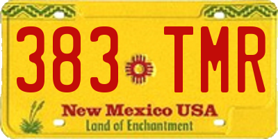 NM license plate 383TMR