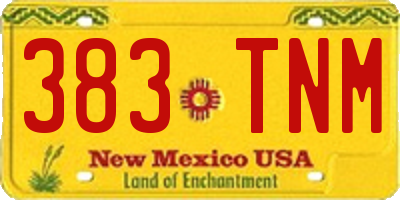 NM license plate 383TNM