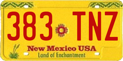 NM license plate 383TNZ