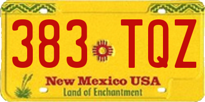 NM license plate 383TQZ