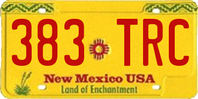 NM license plate 383TRC