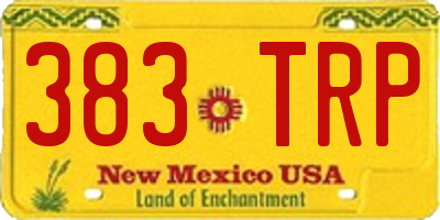 NM license plate 383TRP