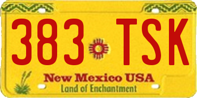 NM license plate 383TSK