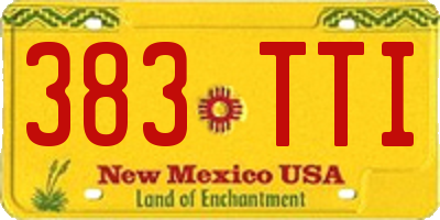 NM license plate 383TTI
