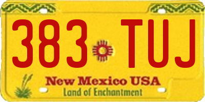 NM license plate 383TUJ