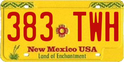 NM license plate 383TWH