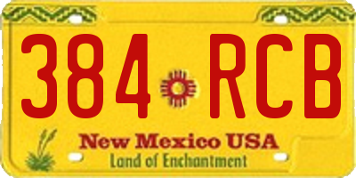 NM license plate 384RCB