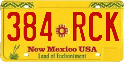 NM license plate 384RCK