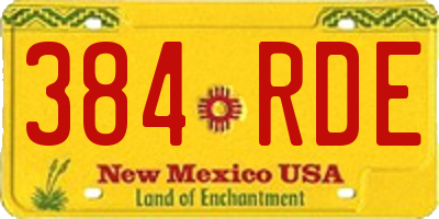 NM license plate 384RDE