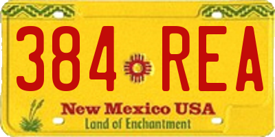 NM license plate 384REA