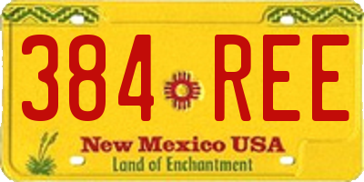 NM license plate 384REE