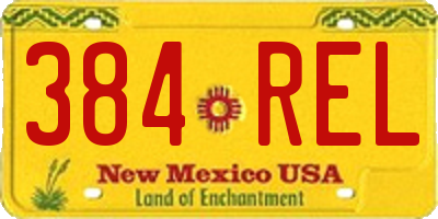 NM license plate 384REL