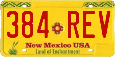 NM license plate 384REV