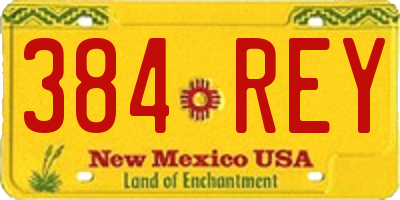 NM license plate 384REY