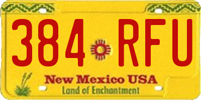 NM license plate 384RFU