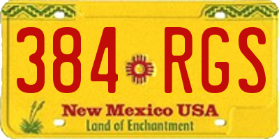 NM license plate 384RGS
