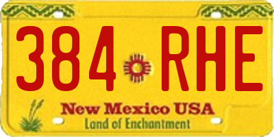 NM license plate 384RHE