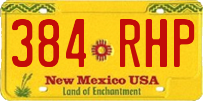 NM license plate 384RHP