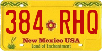 NM license plate 384RHQ