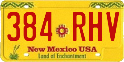 NM license plate 384RHV