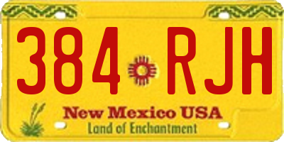 NM license plate 384RJH
