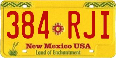 NM license plate 384RJI