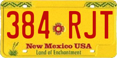 NM license plate 384RJT