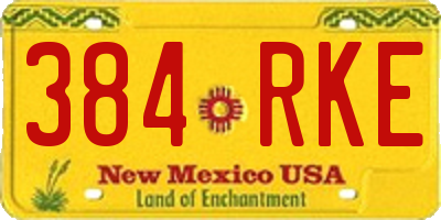 NM license plate 384RKE
