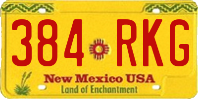 NM license plate 384RKG