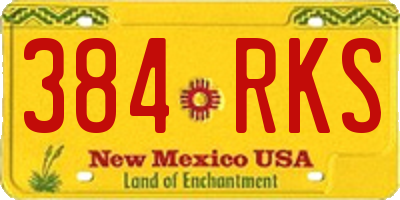 NM license plate 384RKS