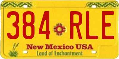 NM license plate 384RLE