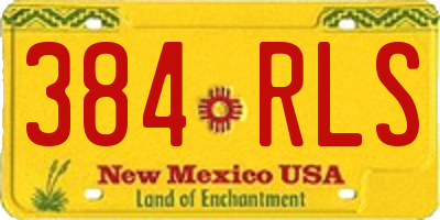 NM license plate 384RLS