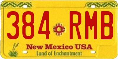 NM license plate 384RMB