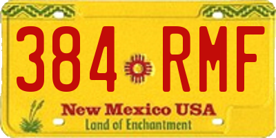 NM license plate 384RMF