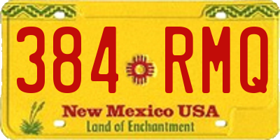 NM license plate 384RMQ