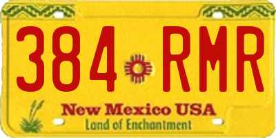 NM license plate 384RMR