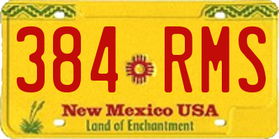 NM license plate 384RMS