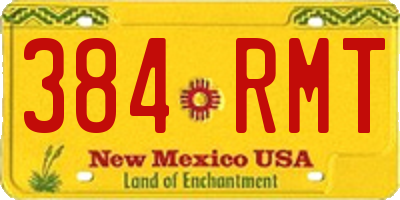 NM license plate 384RMT