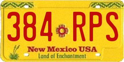 NM license plate 384RPS