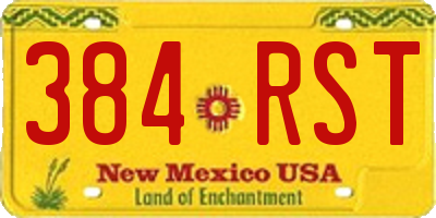 NM license plate 384RST