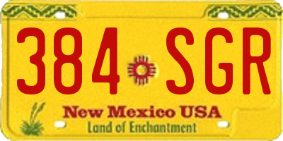 NM license plate 384SGR