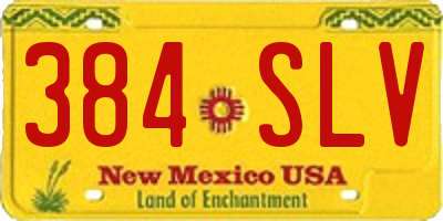 NM license plate 384SLV