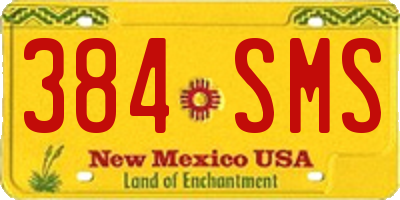 NM license plate 384SMS